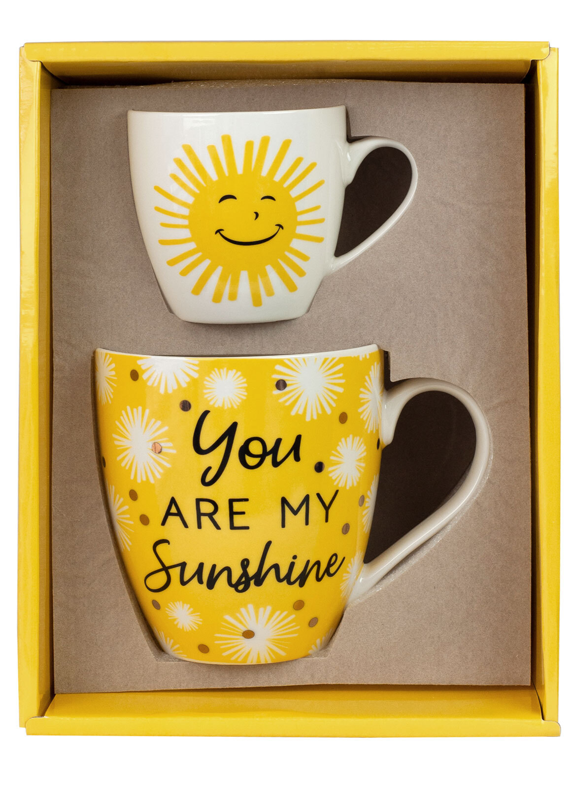 Evergreen Beautiful You Are My Sunshine Mommy and Me Cup Gift Set - 6 x 4 x  4 Inches