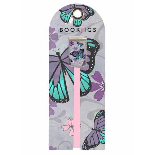 Bookjig Ribbon Bookmark Purple Butterfly