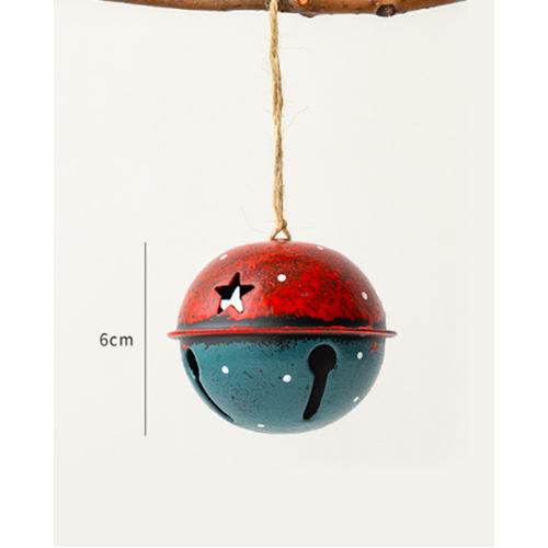 Christmas Nordic Bell of the Season Red Green hanging ornament