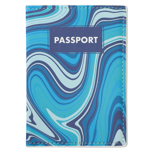 Passport Cover Abstract Blue Unique Design For Your Most Precious Travel Document