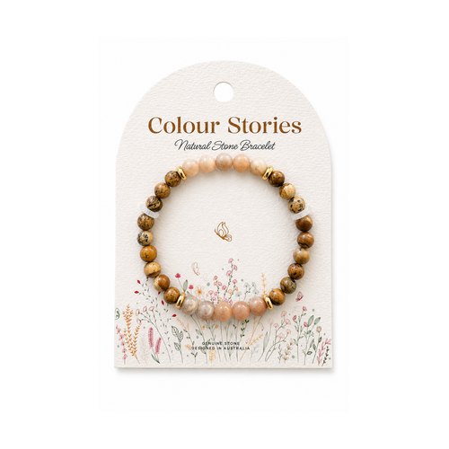 Colour stories beaded bracelet sandstone