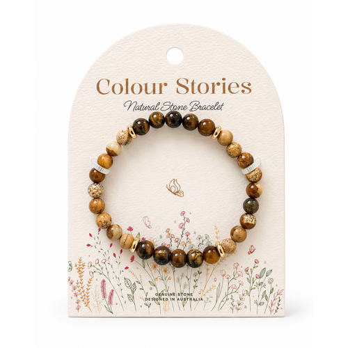 Colour stories beaded bracelet tigers eye