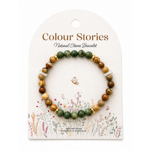 Colour stories beaded bracelet peridot