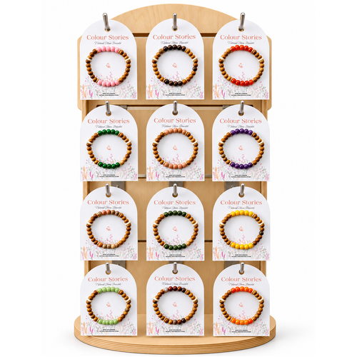 Charm necklace Colour stories beaded bracelet spinner Display stand Set 72pce