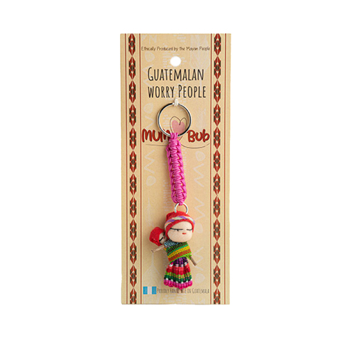 MUM and BUB Keyring Mayan Worry Doll Braid Bag Charm | Ethically Produced | Perfect for MUM