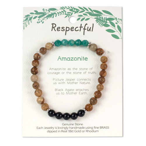 Beautiful Wellness Bracelet Picture Jasper Stones With Respectful Amazonite Stone