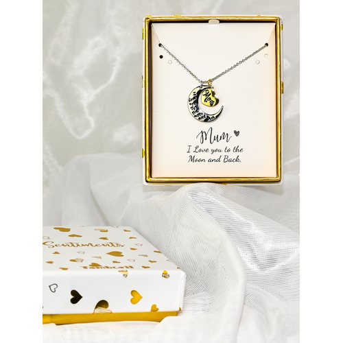 Necklace Sentiments Mum To The Moon And Back