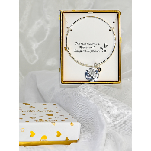 Bracelet Sentiments Mother And Daughters Love Silver