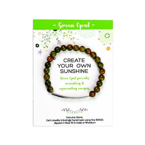 Gemstone Inspirational Bar Bracelet Create your own sunshine