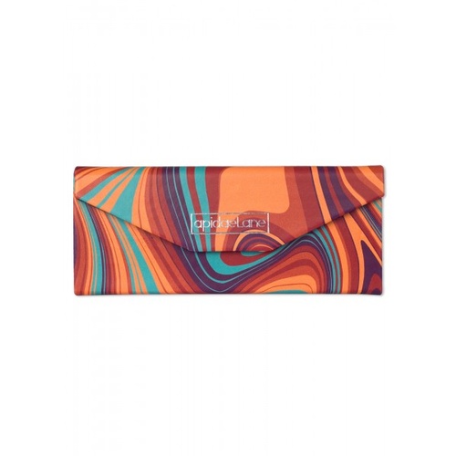 Beautifuly Abstract PU Trifold compact Glasses Case Abstract Or Green