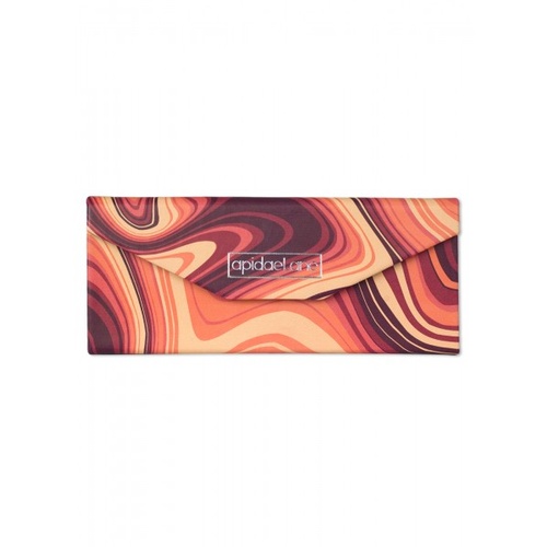 Beautifuly Abstract PU Trifold compact Glasses Case Abstract Orange Yellow