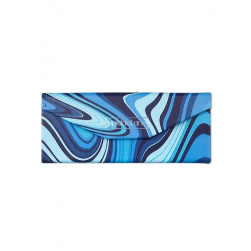 Beautifuly Abstract PU Trifold compact Glasses Case Abstract Blue