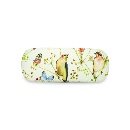 Beautiful Cloth Covered & Lined Glasses Case Nature Park