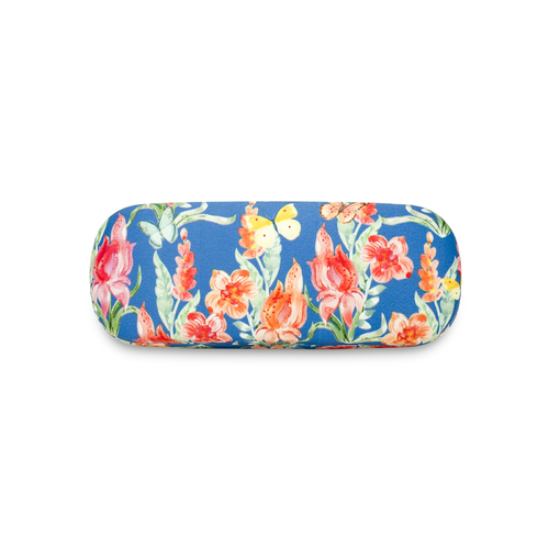 Beautiful Cloth Covered & Lined Glasses Case Tropical Butterflies