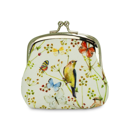 Beautiful Cloth Covered and Lined Coin Purse Nature Park