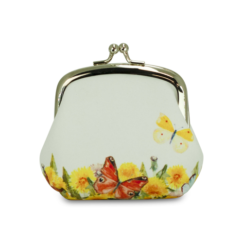 Beautiful Cloth Covered and Lined Coin Purse Spring Party