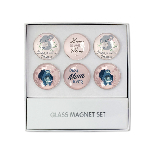 Magnet Set Home Is Where Mum Is 6pce Gift Boxed With Hugging Koala's & Slothes great for mothers day