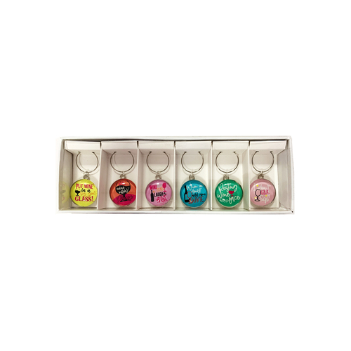 Wine Charms Colours Of Wine Set OF 6 | Great Unique Gift Idea