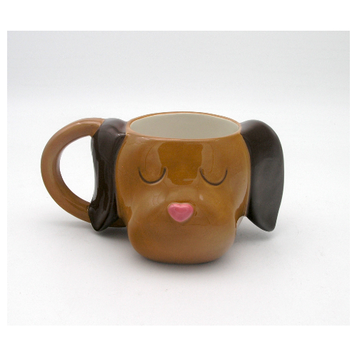 Dog Head Mug Dark Brown