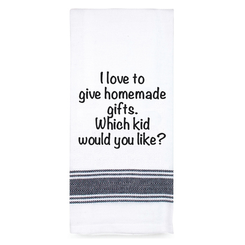Teatowel I Love Homemade Gifts|Perfect funny Gift for a laugh|Cotton Screen Printed