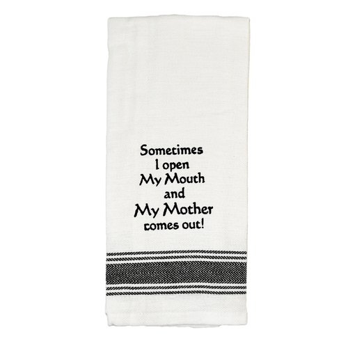 Tea Towel Sometimes I Open My|Perfect funny Gift for a laugh|Cotton Screen Printed