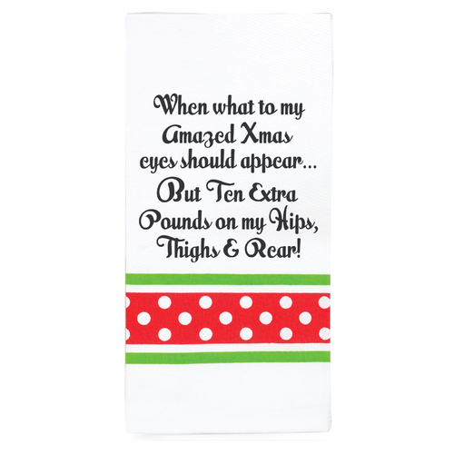 Tea Towel Xmas - Amazed Xmas Eyes Should Appear|Perfect funny Gift for a laugh|Cotton Screen Printed