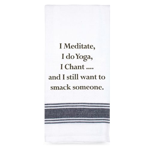 Tea Towel I Meditate I Do Yoga |Perfect funny Gift for a laugh