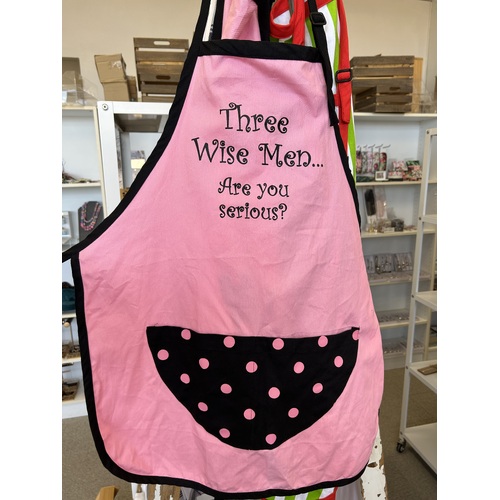 Apron Three Wise Men Are You Serious|Perfect funny Gift for a laugh|Cotton Screen Printed