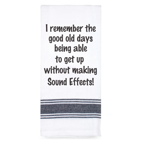 Teatowel I Remember no sound effects |Perfect funny Gift for a laugh
