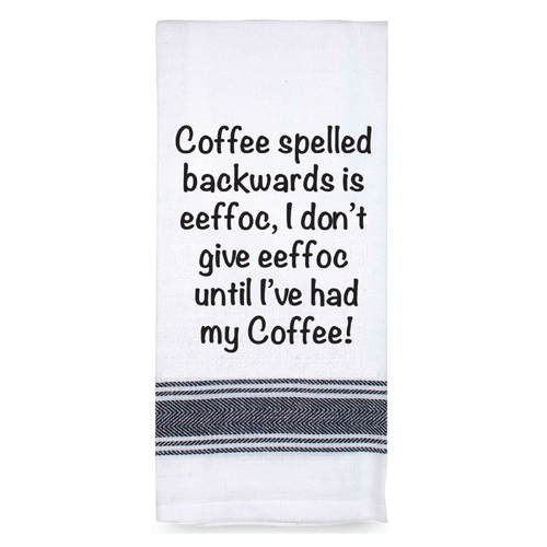 Tea Towel I Dont Give Eeffoc |Perfect funny Gift for a laugh|Cotton Screen Printed