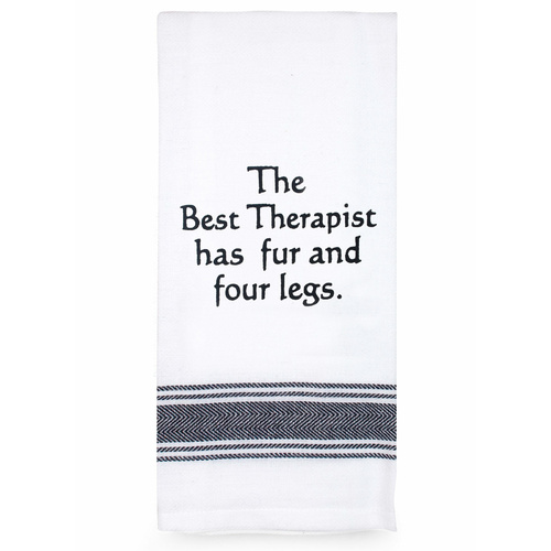 Cotton Funny Sentimental Tea Towel The Best Therapist
