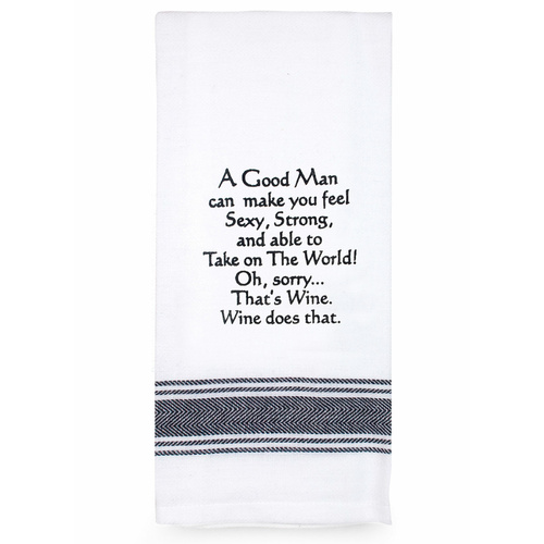 Cotton Funny Sentimental Tea Towel A Good Man Can