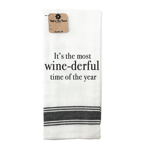 TEA TOWEL XMAS THE MOST WINEDERFUL