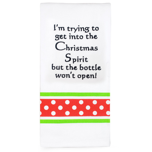 Teatowel Xmas Xmas Spirit | Makes a great unique gift for Christmas
