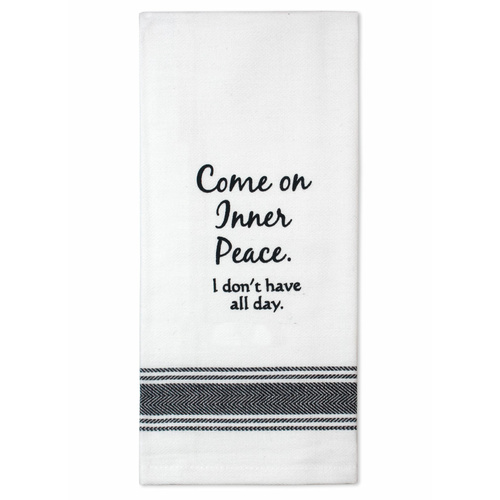 Cotton Funny Sentimental Tea Towel Inner Peace