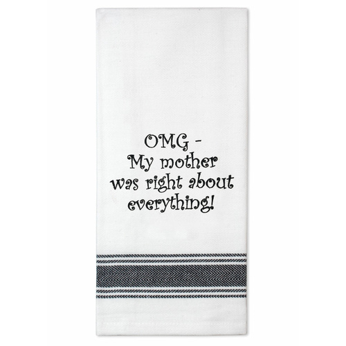 Cotton Funny Sentimental Tea Towel Mother Was Right