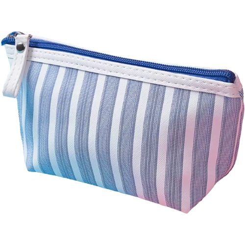 Cosmetic Pouch blue stripe 