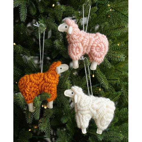 Christmas hanging decoration Soft sheep assorted