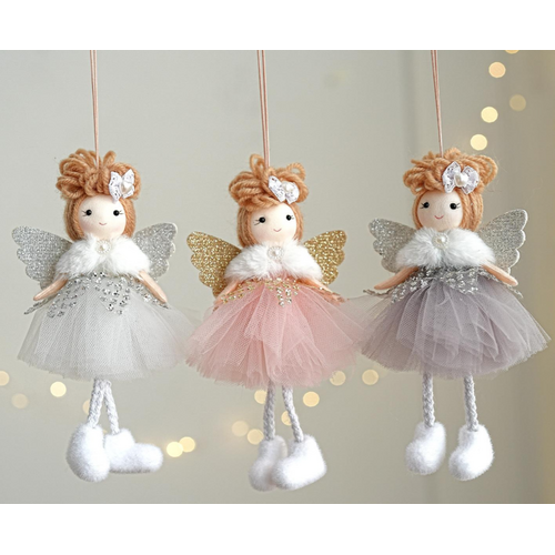 Christmas hanging decoration pastel angel assorted