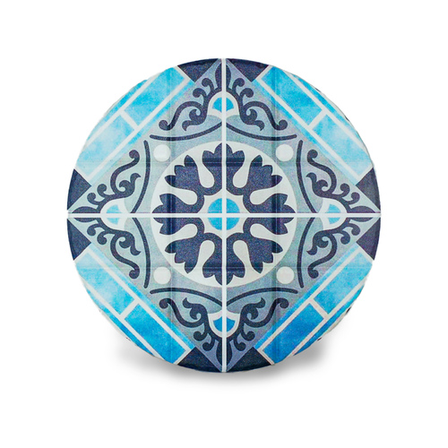 Kitchen Trivet Spanish Tile Blue Gray Ceramic 