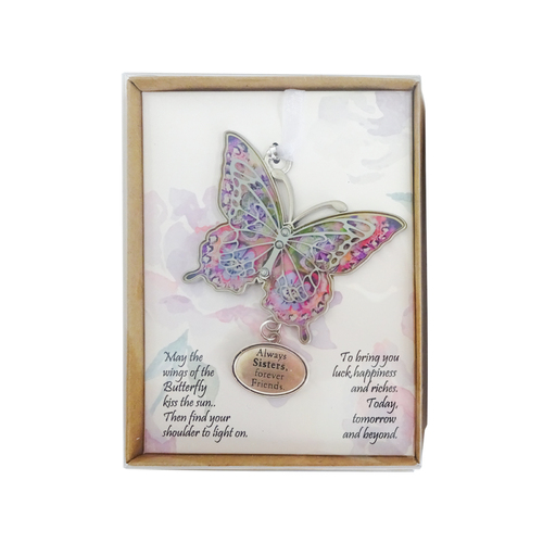 Decoration Butterfly Luck Sisters Forever Friends |Beautifully Gift Boxed|Great gift idea