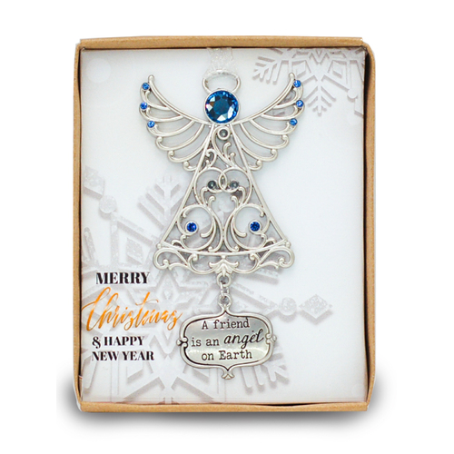 Decoration Christmas Angel A Friend Is A Angel On Earth|Beautifully Gift Boxed|Great gift idea