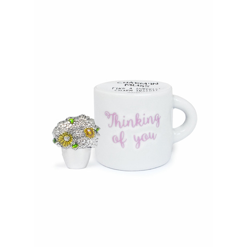 Charmin Mug Thinking Of You|With Charm inside|Great gift idea keepsake