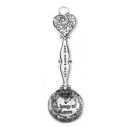Metal Tea Spoon Heart Love