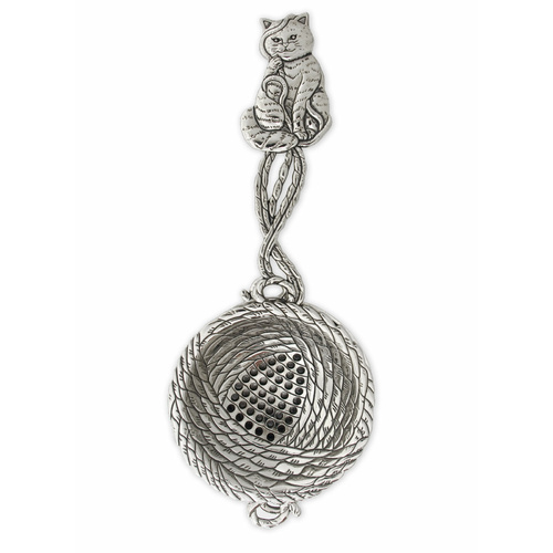Polished Metal Tea Strainer perfectly boxed- Cat