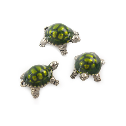Green Lucky Little Turtle Charm