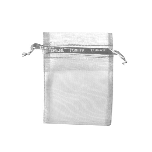 Organza Bag Silver with pull tie ribbon