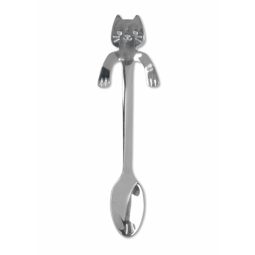 Sentimental Funny Hanging Cup Tea Spoon Cat Silver