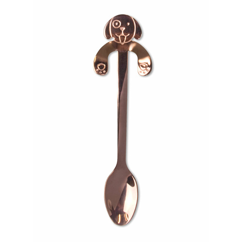 Sentimental Funny Hanging Cup Tea Spoon Dog Rose Gold