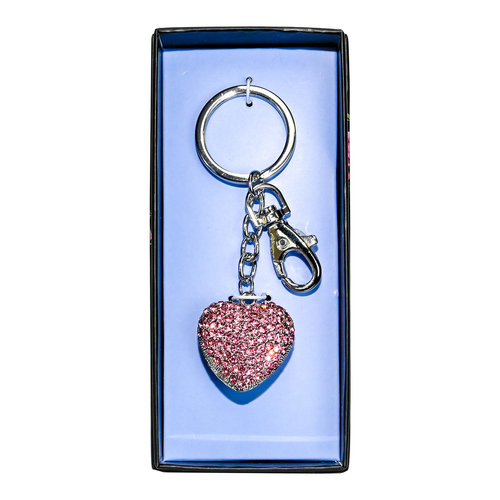 Keyring Daimante Pink Heart | Perfect gift for Mum or Mothersday | Gift Boxed